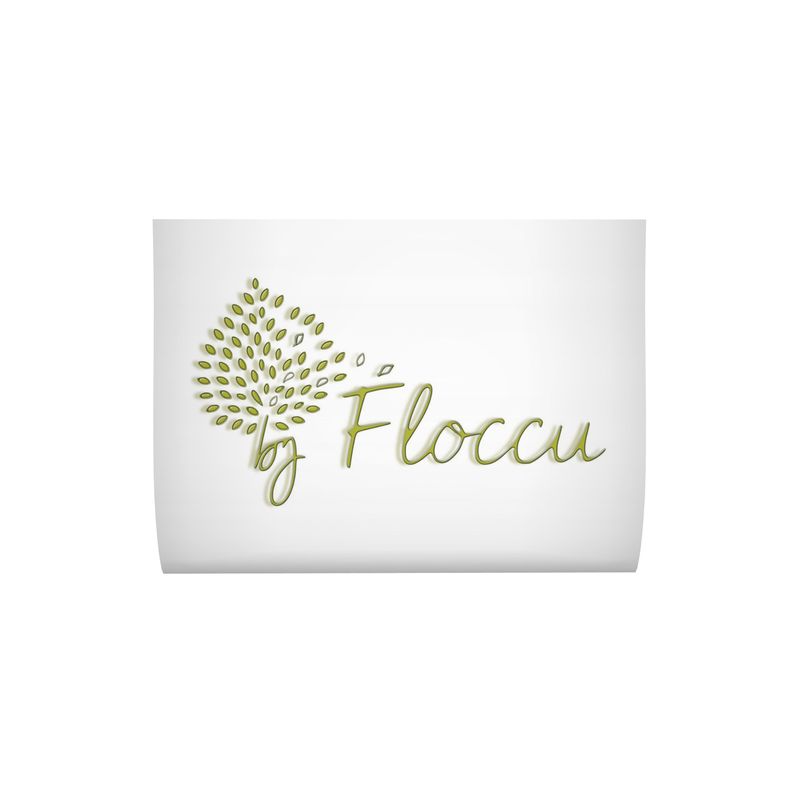 Square Cushion featuring Cherry Blossom design in Ash Teal. Home decor. Printed to order in the UK by Floccu