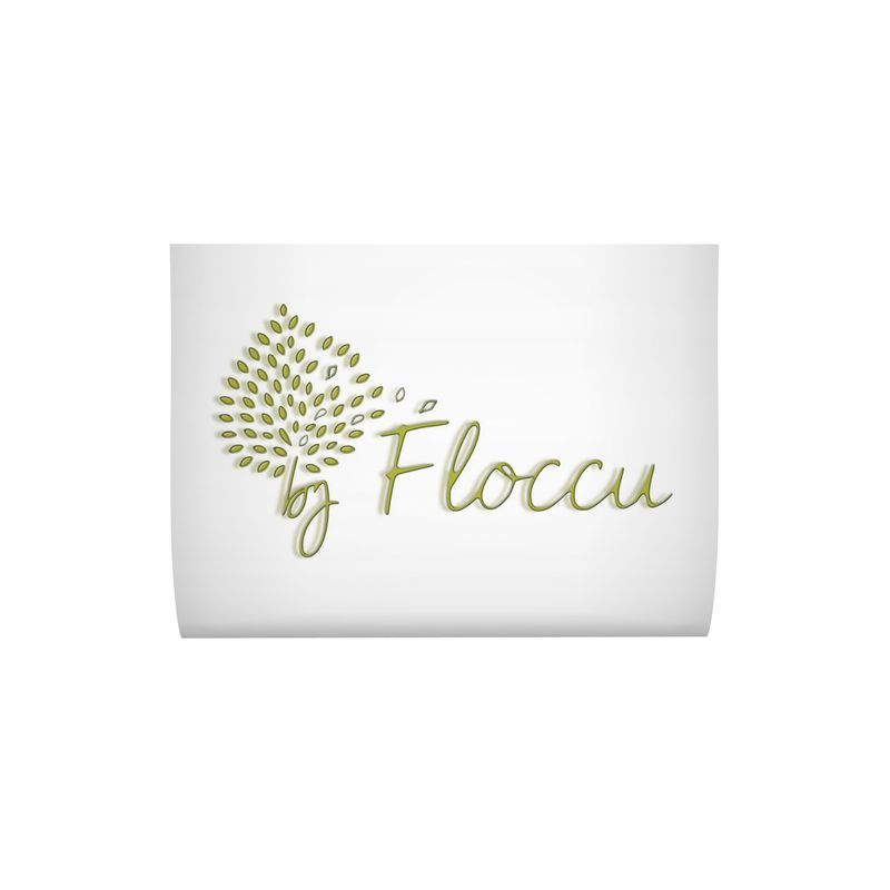 Square Cushion featuring Cherry Blossom design in Dark Slate Blue. Home decor. Printed to order in the UK by Floccu