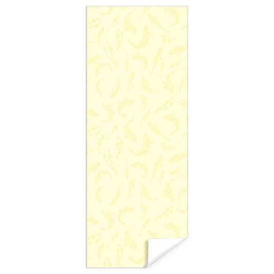 Long roll of Designer Gift Wrap featuring Koi fish design in Butter Yellow. Designer luxury paper. Printed to order in the UK by Floccu