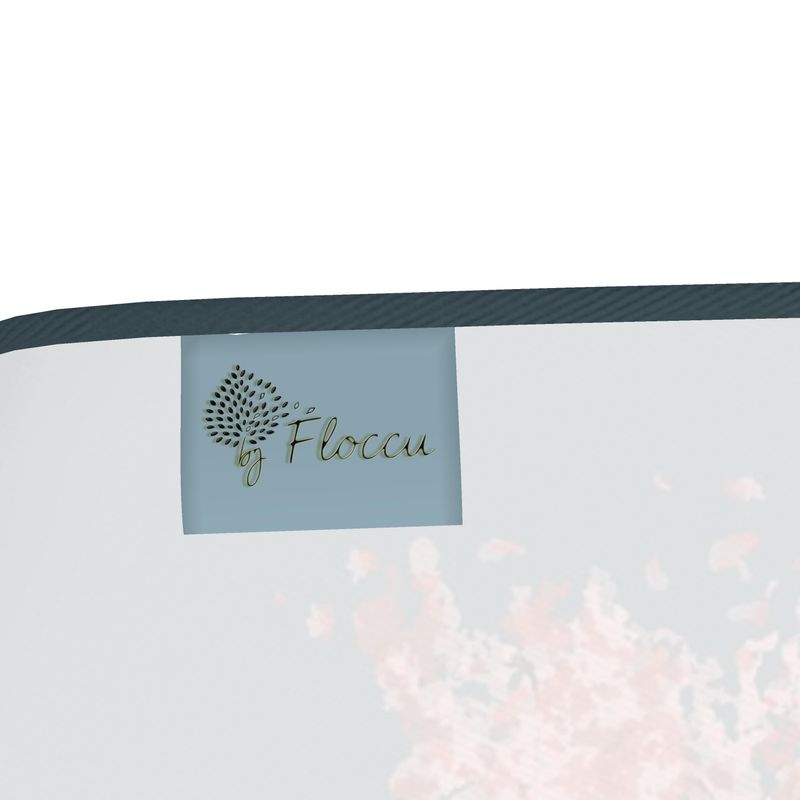 Cherry Blossom Square Silk Scarf in Dark Slate Blue | by Floccu
