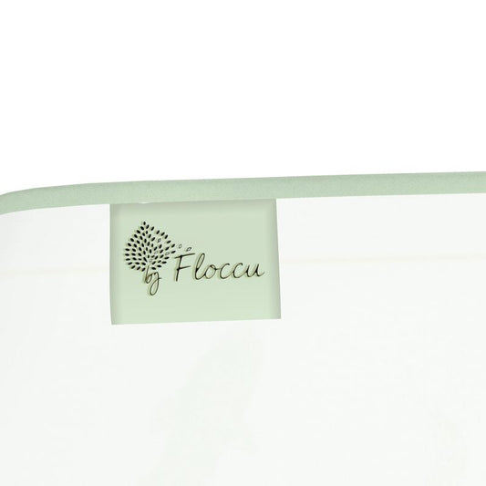 Koi fish Square Silk Scarf in Light Sage Green | by Floccu